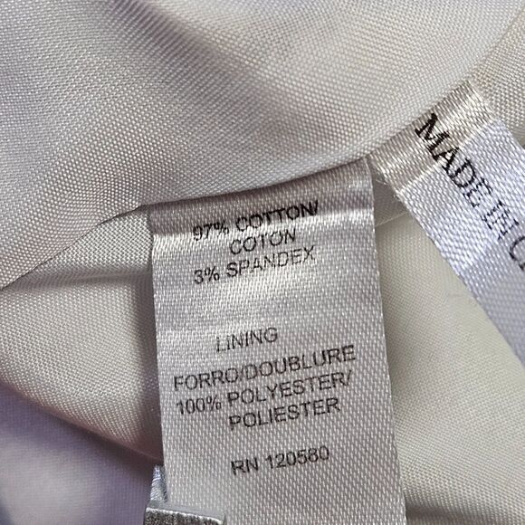 Amanda + Chelsea Skirt Size 10 White with Black Polka Dots Zip Up Back - Picture 9 of 10